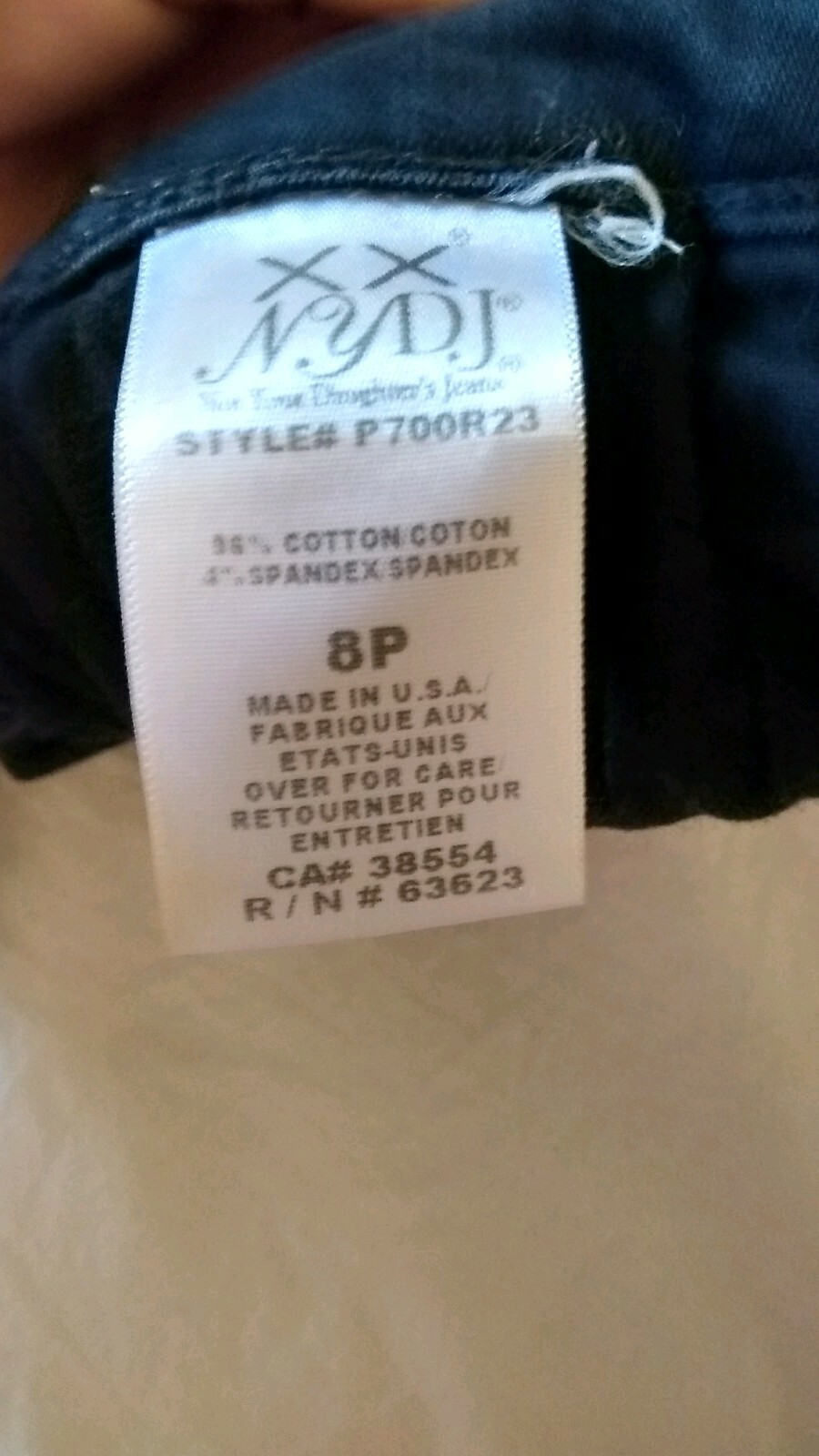 Not Your Daughters Jeans Dark Wash Bootcut Tummy Tuck Jeans 8P Style P700 Black