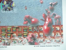 Tom Lundquist Print Art Surrealism Orig. 1999-2001 Graffiti Dorothy Gale Fantasy