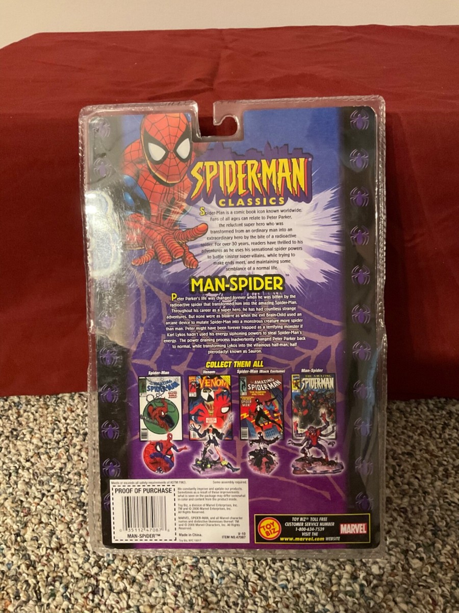 2001 Marvel Legends Spider-Man Classics Man-Spider Toybiz Action