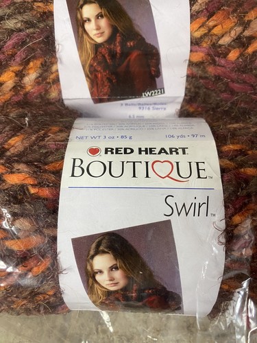 Red Heart Boutique Swirl Yarn Sierra Lot Of 3 Wool Alpaca Acrylic Poly Blend - Picture 2 of 3