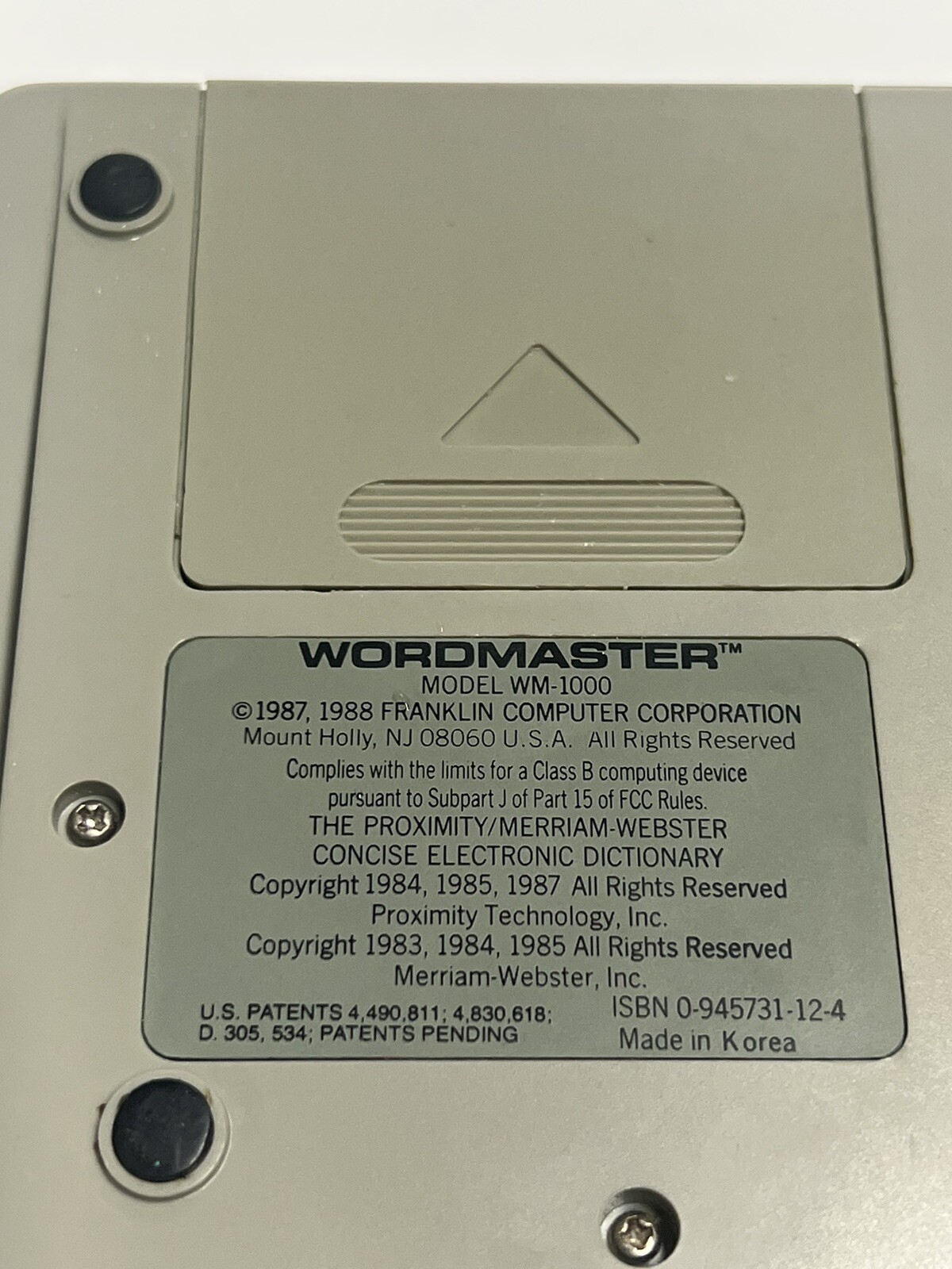 Franklin Wordmaster Deluxe WM1000 Pocket Spell Checker Thesaurus Games