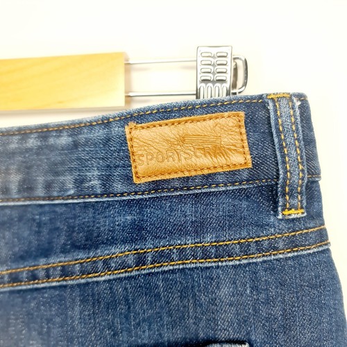 Sportscraft Size 8 Blue Denim Stretch Back Split Knee Length Pencil Skirt - Picture 11 of 14