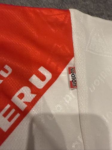 MAGLIA CALCIO VINTAGE PERÙ FUTBOL SHIRT FOOTBALL WALON PERUVIAN FPF XL - Foto 6 di 12