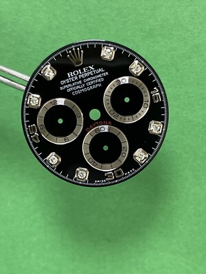Authentic  rolex daytona 116519/116509 Watch DIAL Black Diamonds Parts Hkl2500