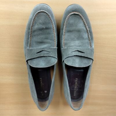 Bruno Magli Grey Leather Classic Penny Loafers Bruno Magli Men main image 2