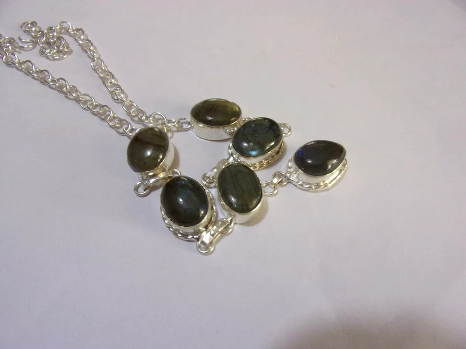 catenina in argento con labradorite - Immagine 3 di 4