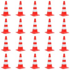 Reflective Traffic Cones 20 pcs Red and White 50 B2T0