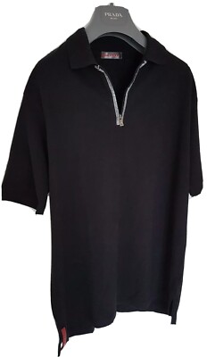 Überschickes Herren Poloshirt PRADA mit Reißverschluss Kurzarm. Größe M....UVP 325 