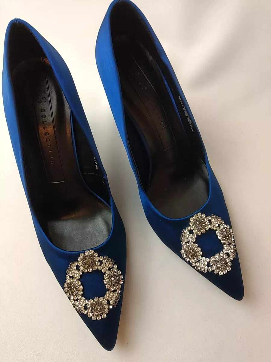 Navy blue 2024 embellished heels