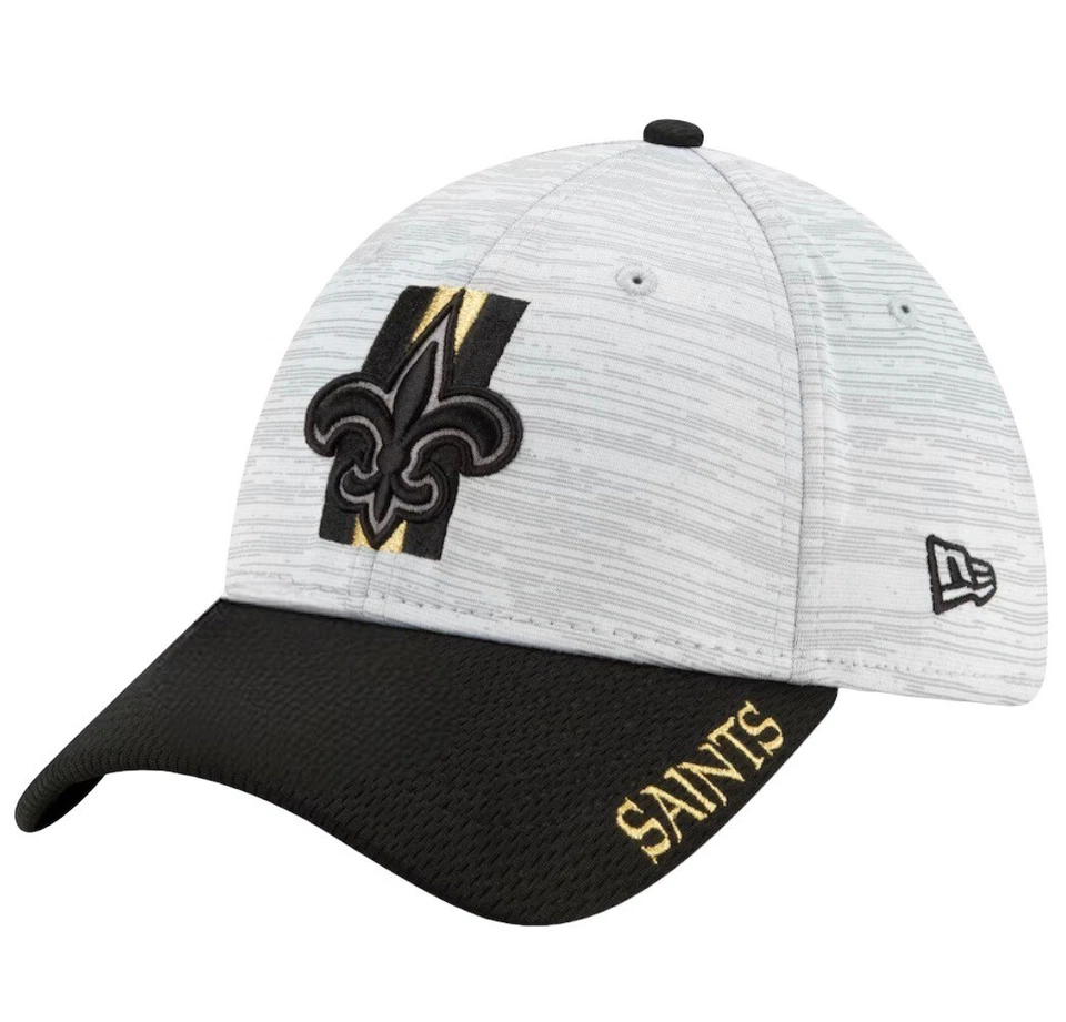 Gorra de entrenamiento lateral ajustada del equipo New Orleans Saints 39THIRTY nueva envío rápido Foto 3 de 4
