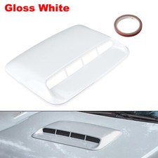 Universal Glossy White Car Air Flow Intake Hood Scoop Vent Bonnet Decoration Kit