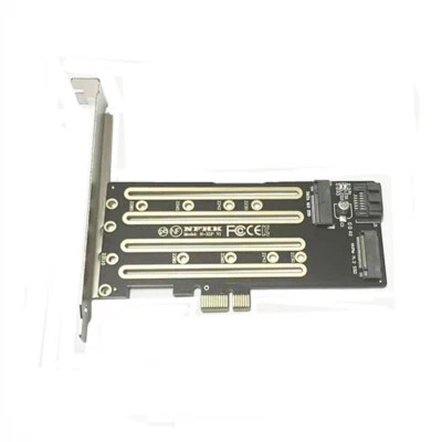 Tarjeta adaptadora SSD M.2 NGFF SATA NVMe B-Key M-Key interfaz de disco duro para PCIE X1