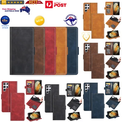 Dual-side Magnetic Buckle Horizontal Flip Leather Case&Wallet Samsung Galaxy S22 - Image 1 of 4