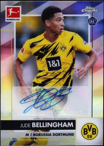 JUDE BELLINGHAM 2020-21 TOPPS CHROME BUNDESLIGA #31 ROOKIE RC PSA