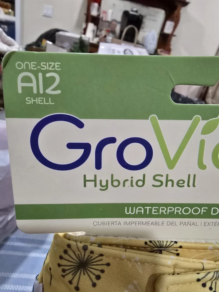 RARE Grovia Hybrid Shell Waterproof Diaper Cover One AI2 NEW DANDELIONS - Image 4 of 4