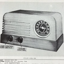 Vintage Original 1946 Midland Radio Model M6B Wire Schematic Repair Manual