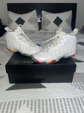 Nike Little Posite One GS White/Psn Green-Pnk Fl-Cscd Bl Kids Sz 5Y