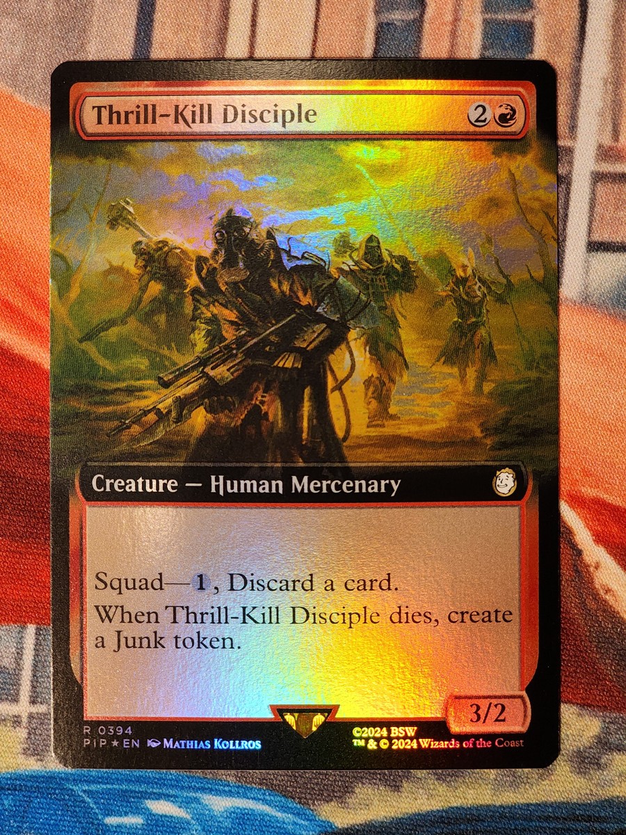Thrill-Kill Disciple Extended Art Foil Rare Fallout 0394 Fallout MTG Magic 