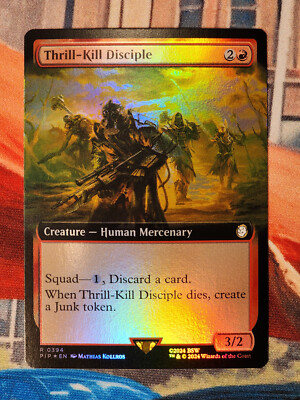 Thrill-Kill Disciple Extended Art Foil Rare Fallout 0394 Fallout MTG Magic