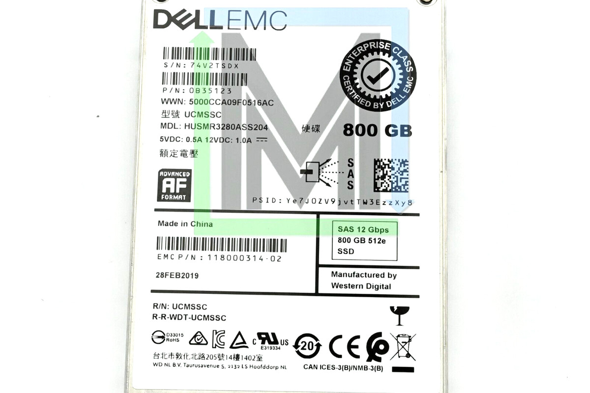 005052338 11800314 HUSMR3280ASS204 EMC ISILON H400 800G 2.5