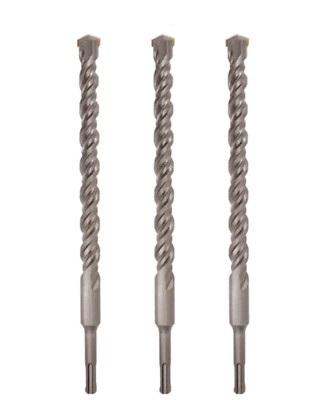 3-Pc 1/4'' x 9'' SDS-Plus Rotary Hammer Drill Bit Carbide Tipped for Masonry