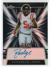 2019 Leaf Metal Draft Black Autogrpahs Auto /15 Damarkus Lodge #BA-DL2 Auto