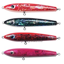 1pcs Wooden GT Trolling Pencil Swimbait Saltwater Big Game Fishing Lure 90g-140g