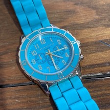 Reloj Pulsera Aeropostale Damas Tono Dorado Banda Azul Claro TTCCCH1 2015 Funciona