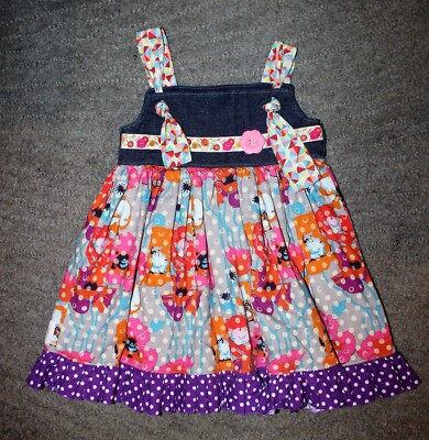 Savvy Stitches Girls Knot Dress - Size 5/6 - EUC