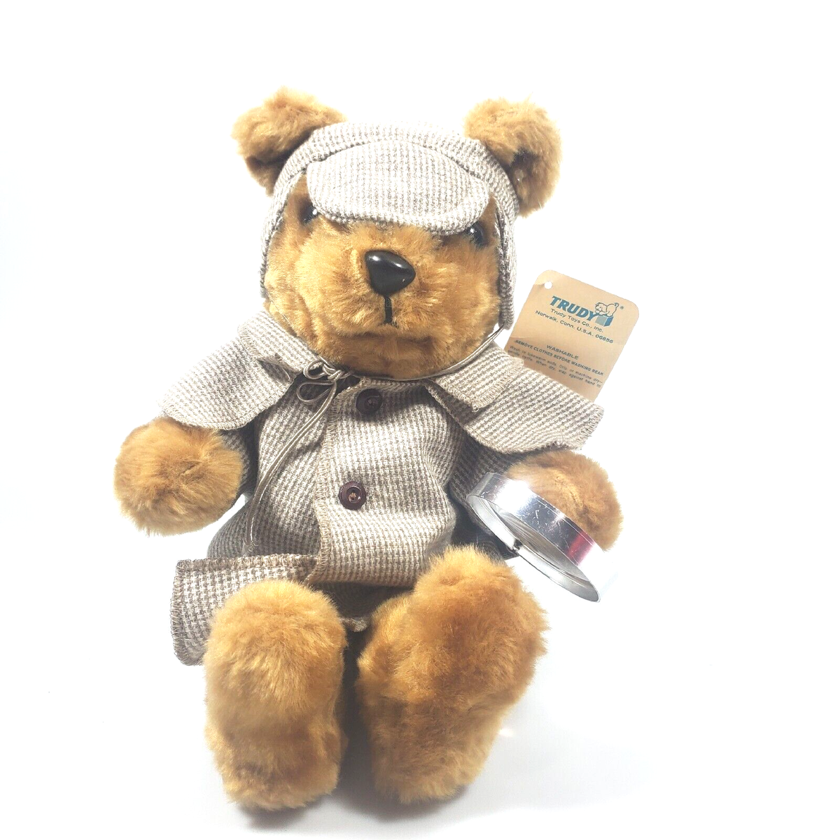 Vtg Sherlock Holmes Fairy Tale Bears Plush Stuffed Animal w Tag