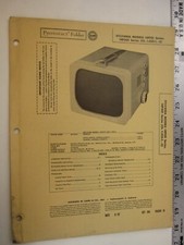 SAMS Photofact Folder SYLVANIA Models 14P101 Series 14P102 Series BIS