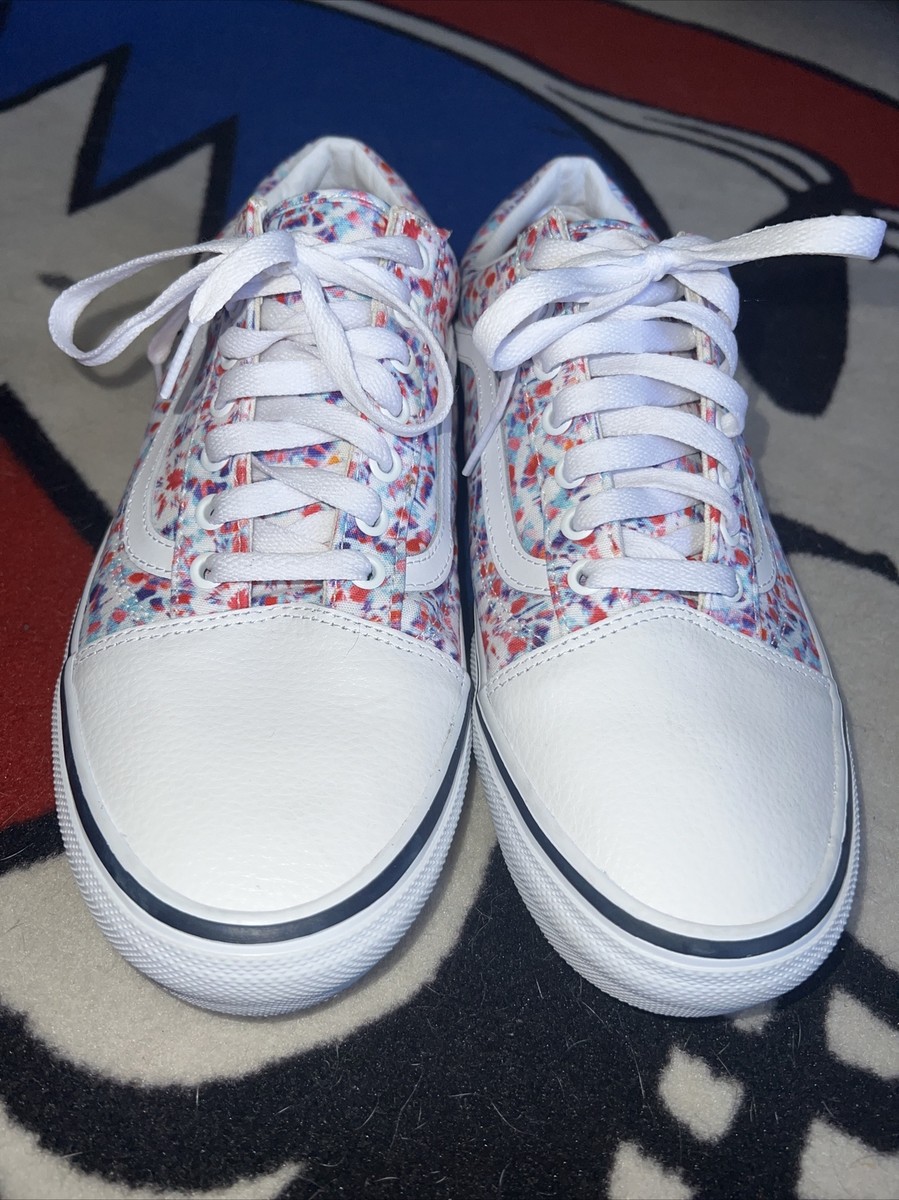 CUSTOM POP CUSH TIE DYE OLD SKOOL VANS MINT CONDITION -LEATHER