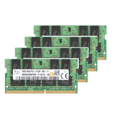 SK Hynix 4x 16GB 2RX8 DDR4 PC4-2133P PC4-17000S CL15 SO-DIMM