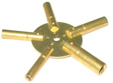 Clocks Winding Key Brass 5 Prong EVEN Number ...
