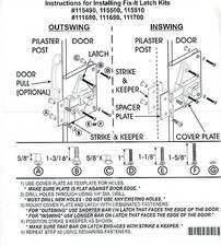 Stainless Steel IN/OUT SWING DOOR KIT RESTROOM BATHROOM