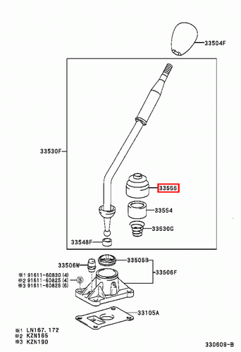 Genuine Hilux LN105 LN100 KZN205 KZN165 KZN130 KDN170 Gear Shift Lever Boot - Picture 18 of 20