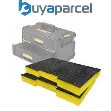 2 x Shadowfoam SFI-DTSYSD250Y DeWalt TOUGHSYSTEM Drawers Insert 50mm Yellow