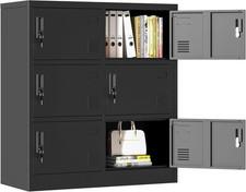 Metal Lockers for Employees 6 Doors,Office Storage Locker, Employee Steel Locker
