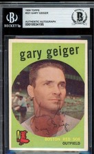 Gary Geiger Beckett BAS Signed 1959 Topps Autograph