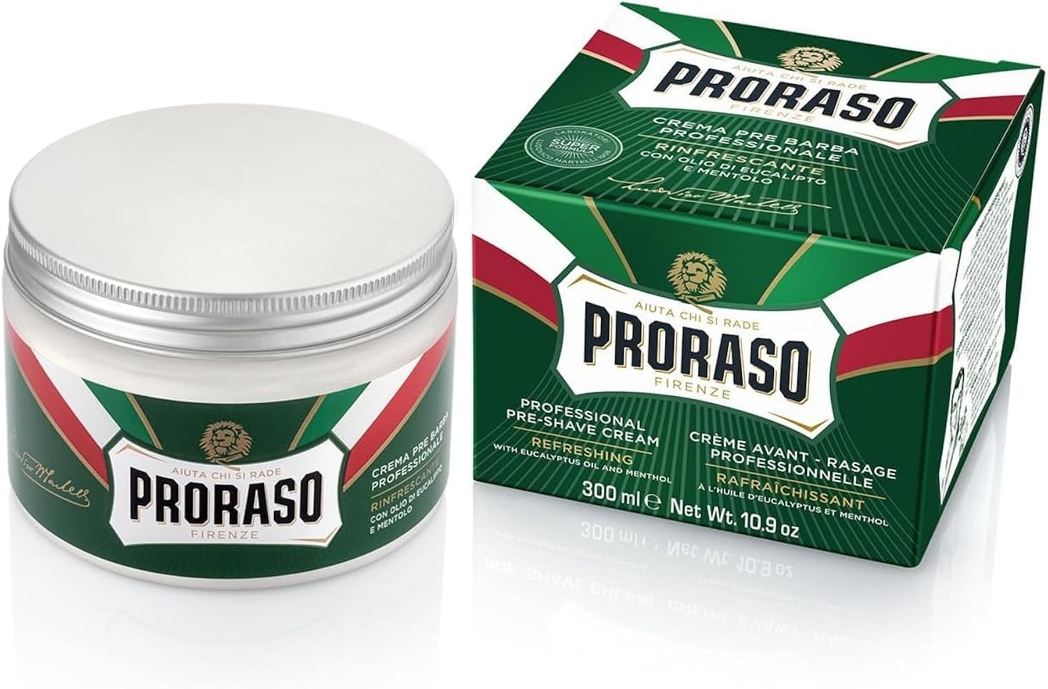 Proraso Pre Shave Cream Sensitive Skin Oat Green Tea Extract Beard Softener