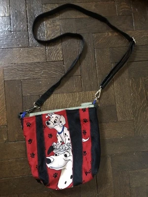101 Dalmatians MaterialShoulder Bag Metal Zip Handmade Adjustable Strap Ex Cond - Image 1 of 4
