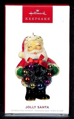 Jolly Santa Porcelain Special Edition 2022/2023 Hallmark Keepsake Ornament