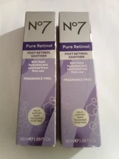Lot Of 2 No7 Pure Retinol Post Retinol Soother Fragrance Free 1.69 oz Each