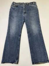 Vintage 80s Levi’s 517 Jeans Orange Tab Bootcut Made in USA Distressed 36x30 85’