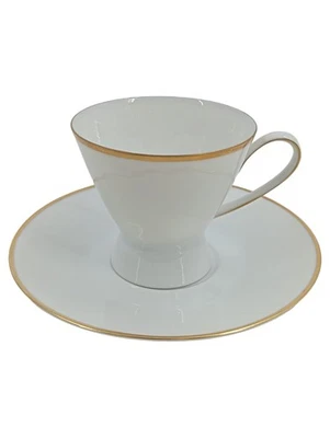 Rosenthal Tasse et Soucoupe en Porcelaine Blanc Design Classique - Photo 1/2