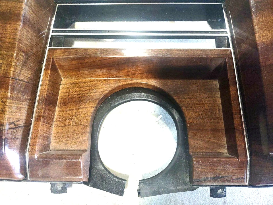 1977-1989 CADILLAC DEVILLE FLEETWOOD CLUSTER BEZEL LIGHT WOODGRAIN LOC-116 - Image 3 of 4