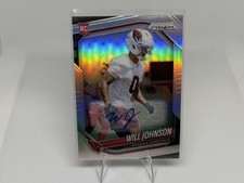 2025 Panini Prizm NFL Rookie Auto Will Johnson Silver