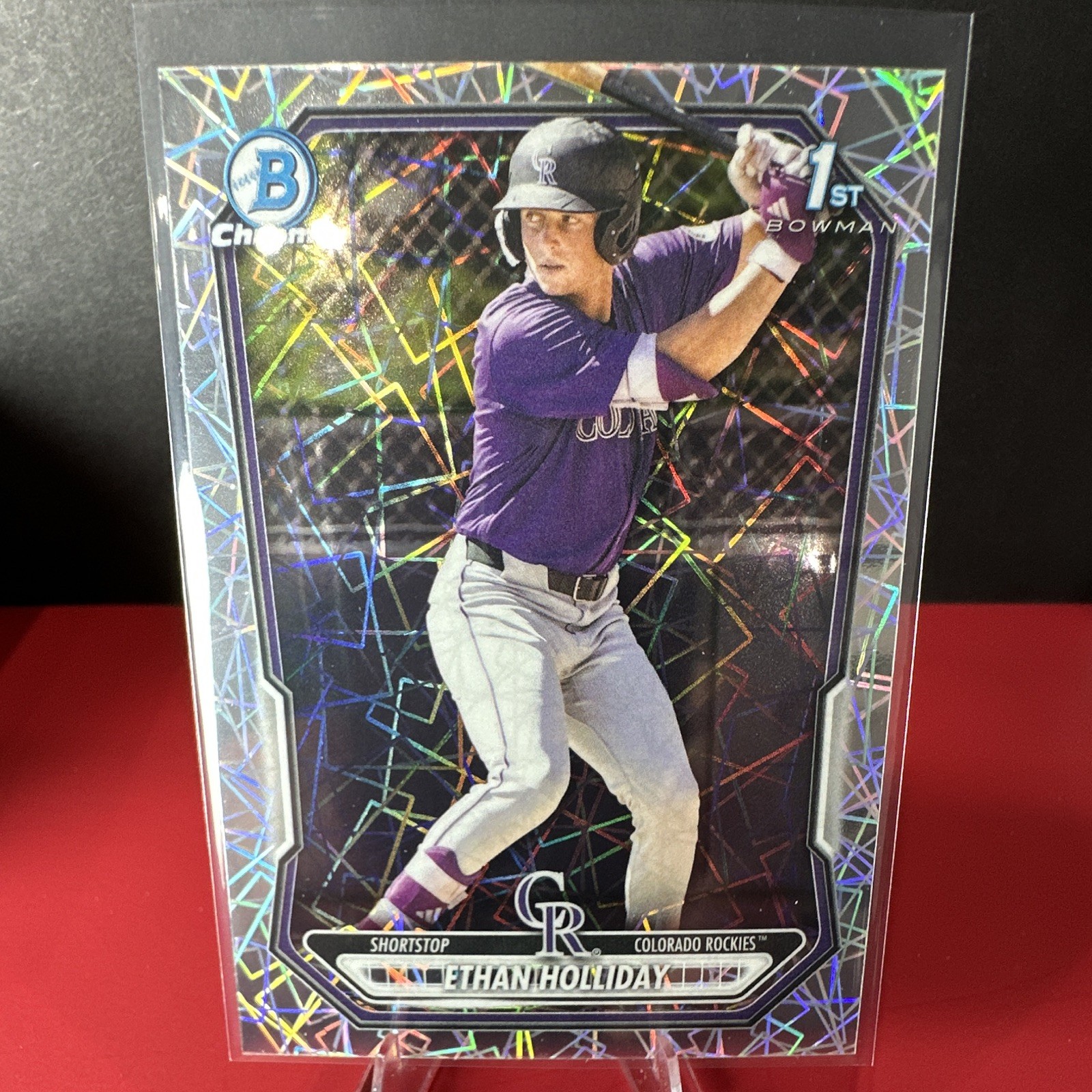 2026 Bowman Chrome Ethan Holliday  #BCP-1 1st Bowman Laser Refractor Rockies