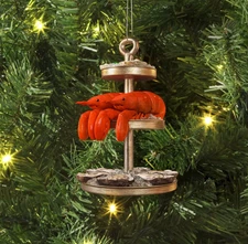 LOBSTER OYSTER Seafood Cocktail TOWER Christmas Ornament * NEW * Wondershop