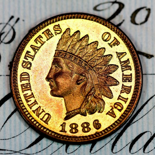 * 1886 T1 * PRISTINE++ GEM PROOF INDIAN HEAD PENNY * FROM ORIGINAL COLLECTION
